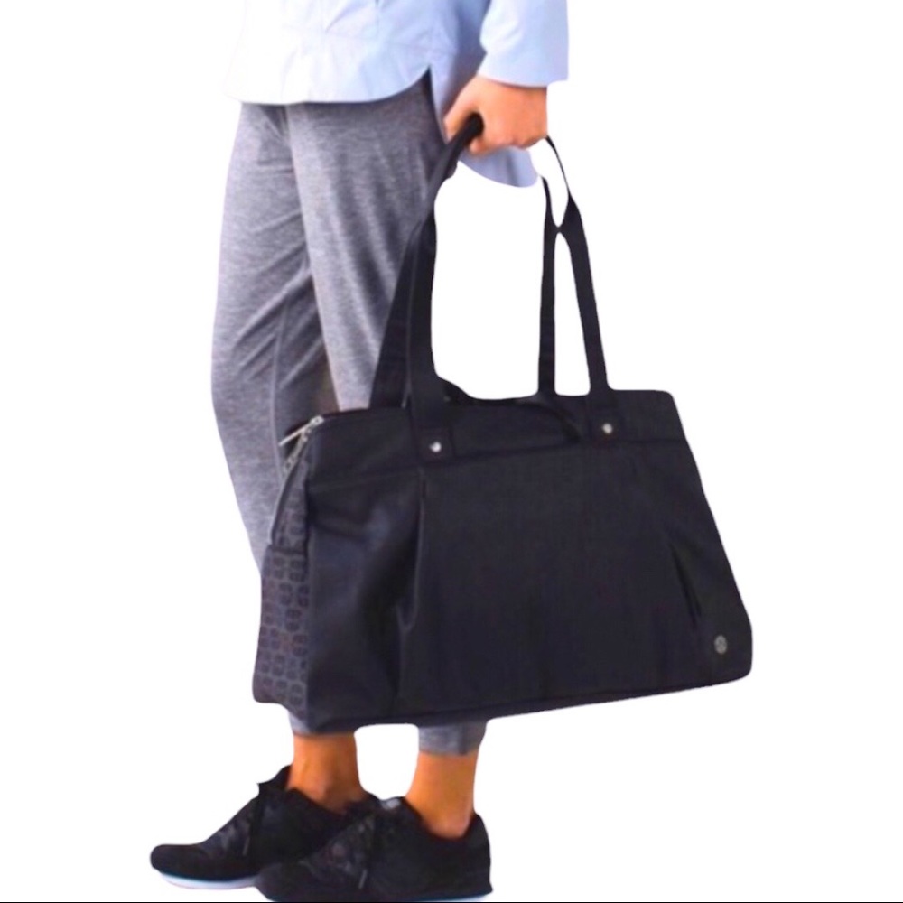 Lululemon Om The Day Bag Reflective In Black | Animal Jacquard Pre-Loved